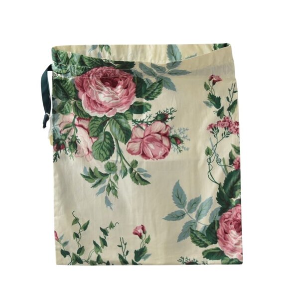 2 Nordic House Designs Floral Print Chintz Cotton Drawstring Bag Vintage - Picture 8 of 10